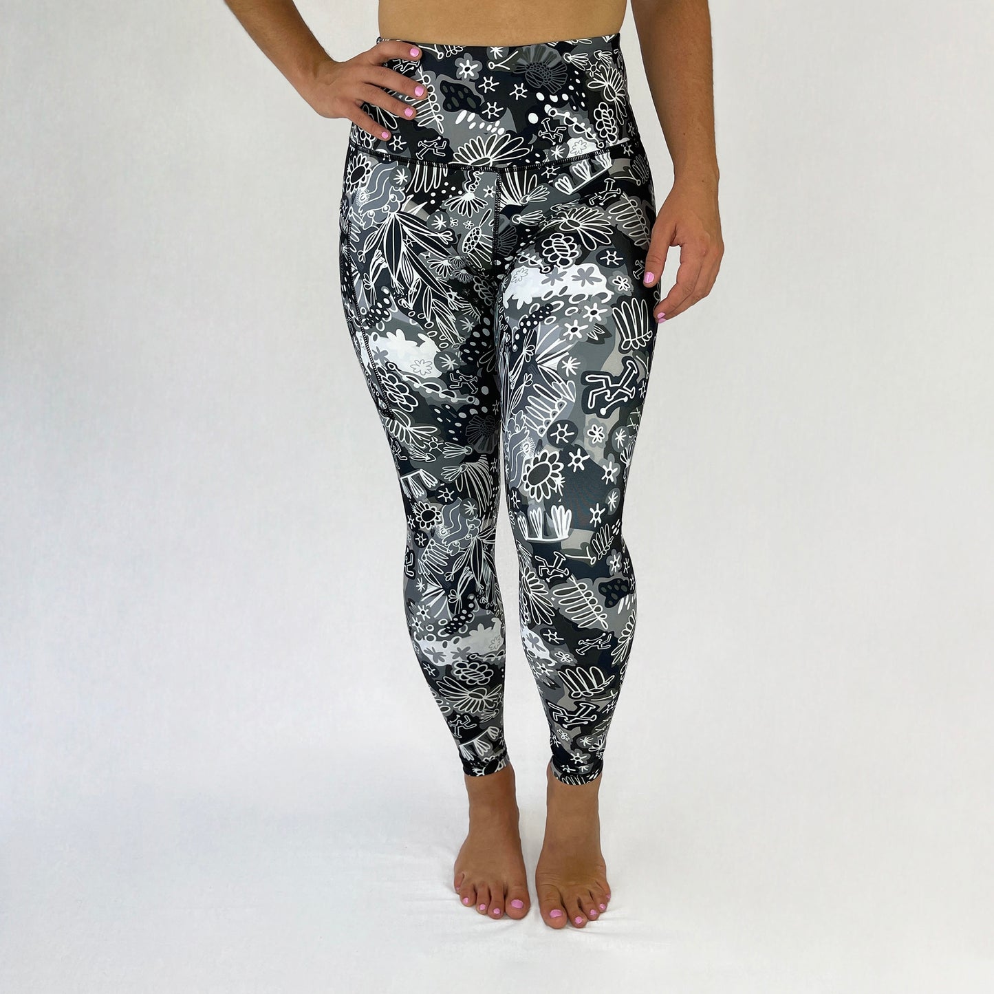art2go monique baques full length leggings coral front