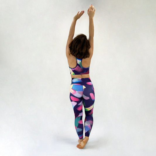 Art2Go Brushstrokes 2022 Ltd Full Length Leggings  and Sports Bra Monique Baques Very Peri