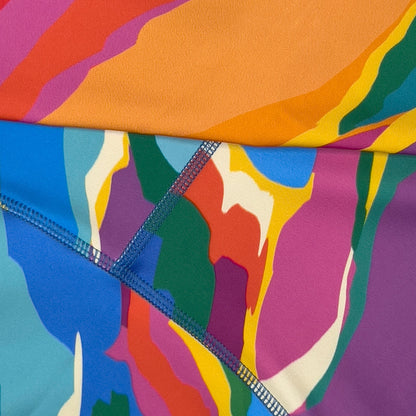 Rainbow print design detail