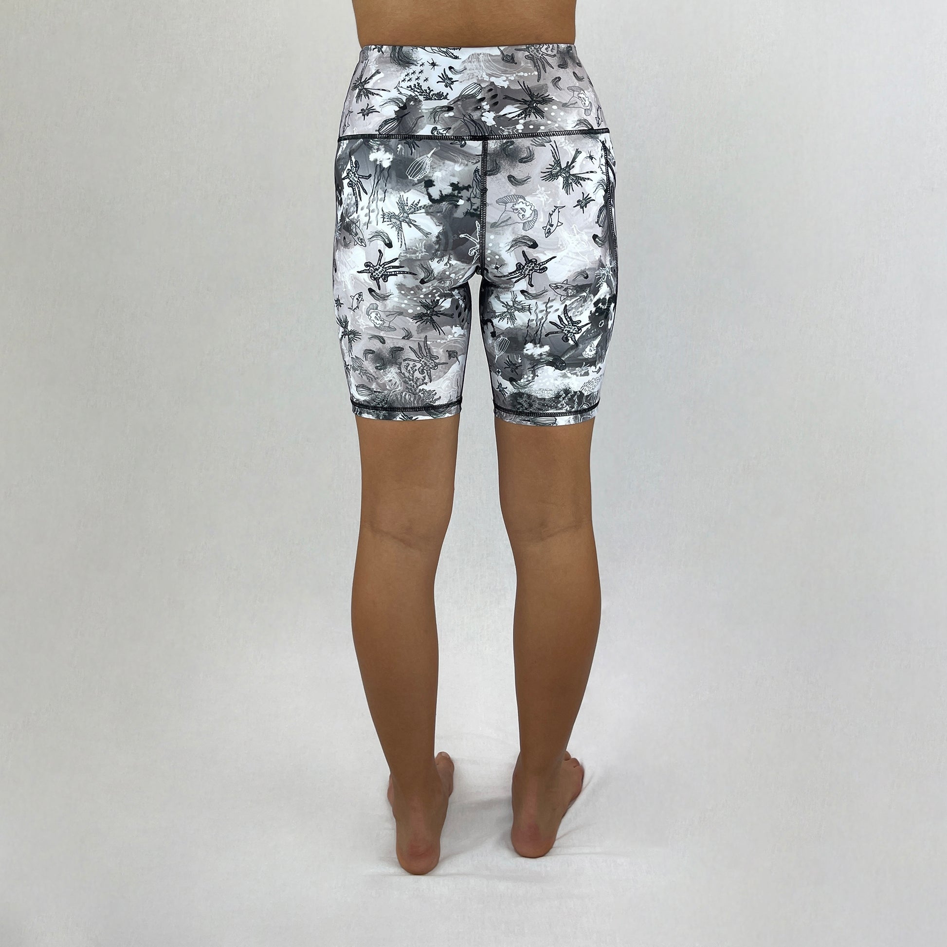 trendy bike shorts in recycled fabric made in australia - Killer - back