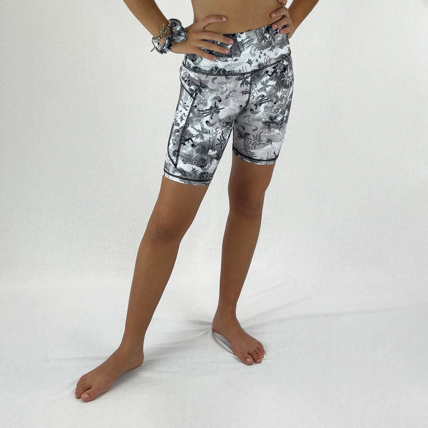 trendy bike shorts in recycled fabric made in australia - Killer - front