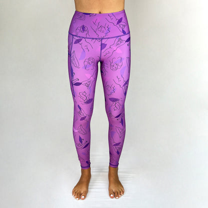 Lilac Freedom 2022 Ltd full length leggings by Art2Go Monique Baques front