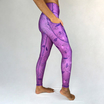 Lilac Freedom 2022 Ltd full length leggings by Art2Go Monique Baques side pocket