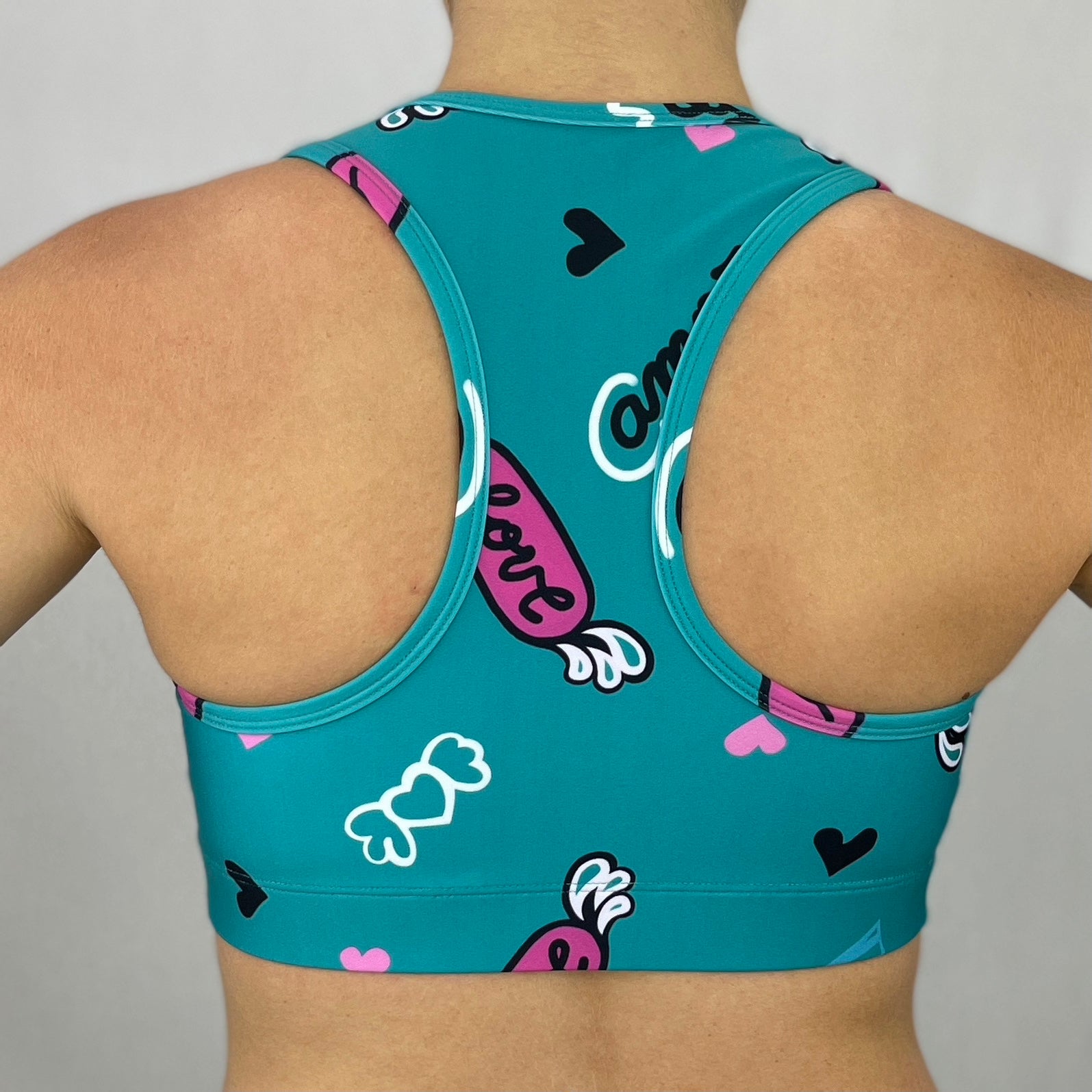 Oda in Love by Monique Baqués Sports Bra made in Australia back