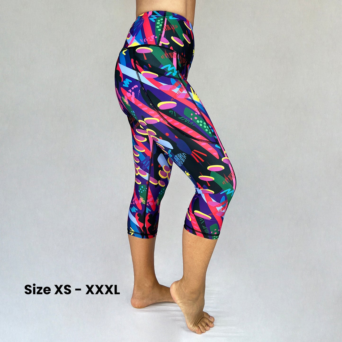 Olympia 2022 Ltd 3/4 length leggings Art2Go Monique Baques original design side plus size