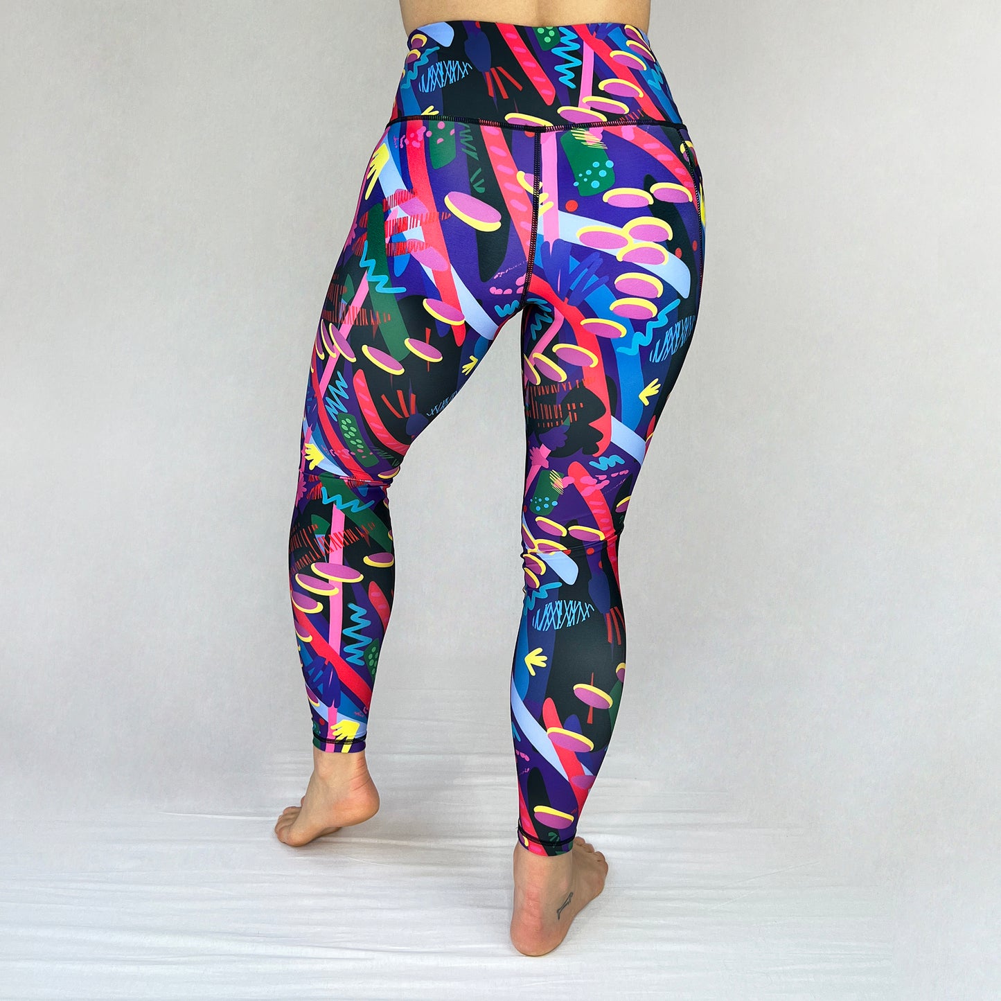 Olympia 2022 Ltd full length leggings with pocket by Art2Go Monique Baques back