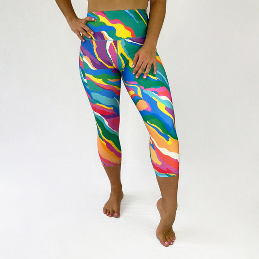 Art2Go 7/8 leggings Rainbow by Monique Baques front