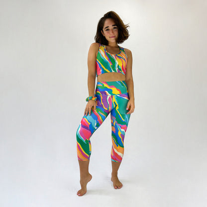 Art2Go 7/8 leggings Rainbow by Monique Baques full body