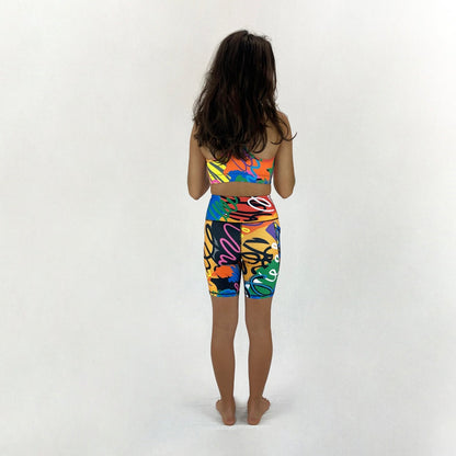 trendy bike shorts in recycled fabric made in Australia - Venus - full body back