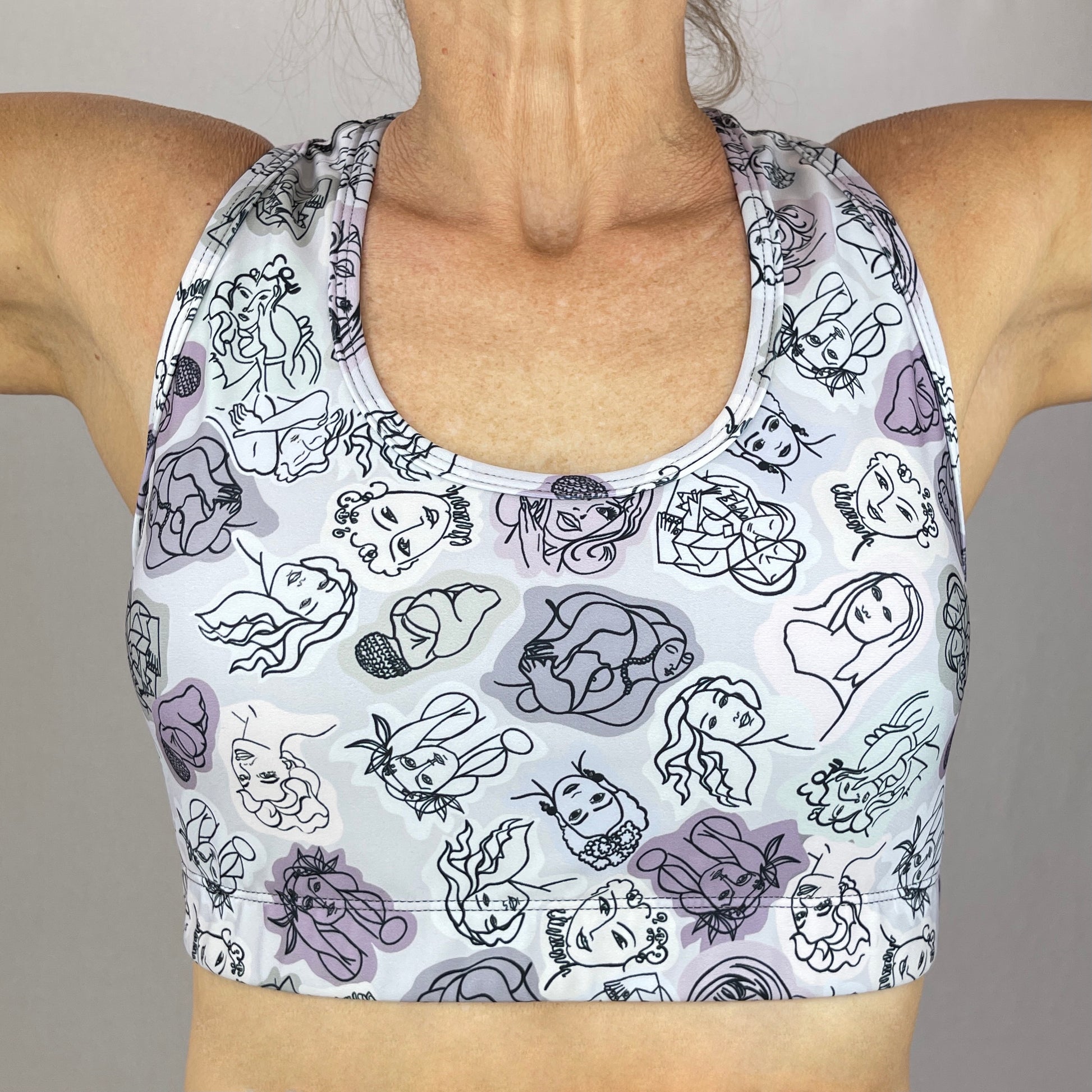 colourful sports bra sustainably made with recycled materials - Beauties