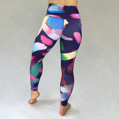 Art2Go Brushstrokes 2022 Ltd Full Length Leggings Monique Baques Very Peri