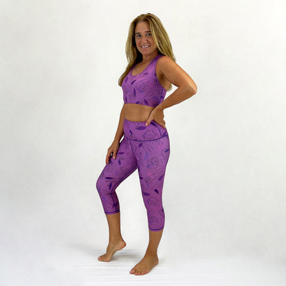Lilac Freedom 2022 Ltd 3/4 leggings art2go monique baques original art full body